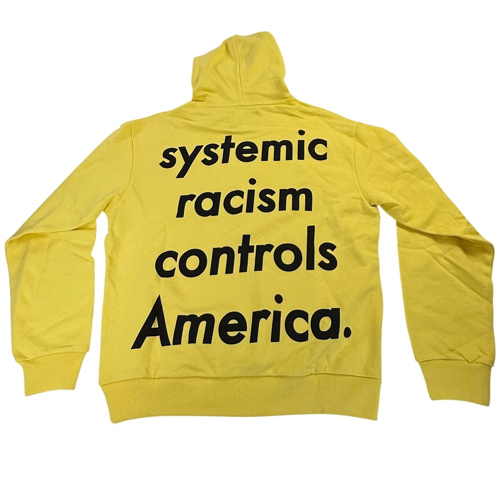 Denim Tears Systemic Racism Controls America Hoodie Yellow Large Sweatshirt